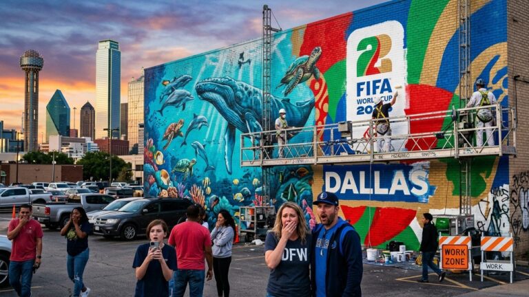Coupe du Monde 2026 : Fresque Géante à Dallas Remplacée, Habitants Choqués