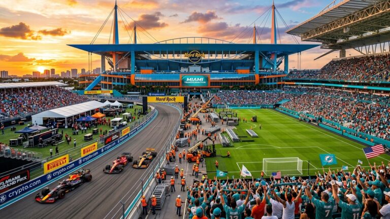 Coupe du Monde 2026 : Hard Rock Stadium Miami Prêt pour la Transition F1-Foot
