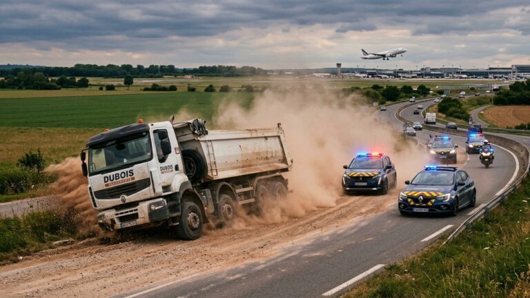 Course-Poursuite Explosive Près De Roissy : Camion-Benne Volé Intercepté