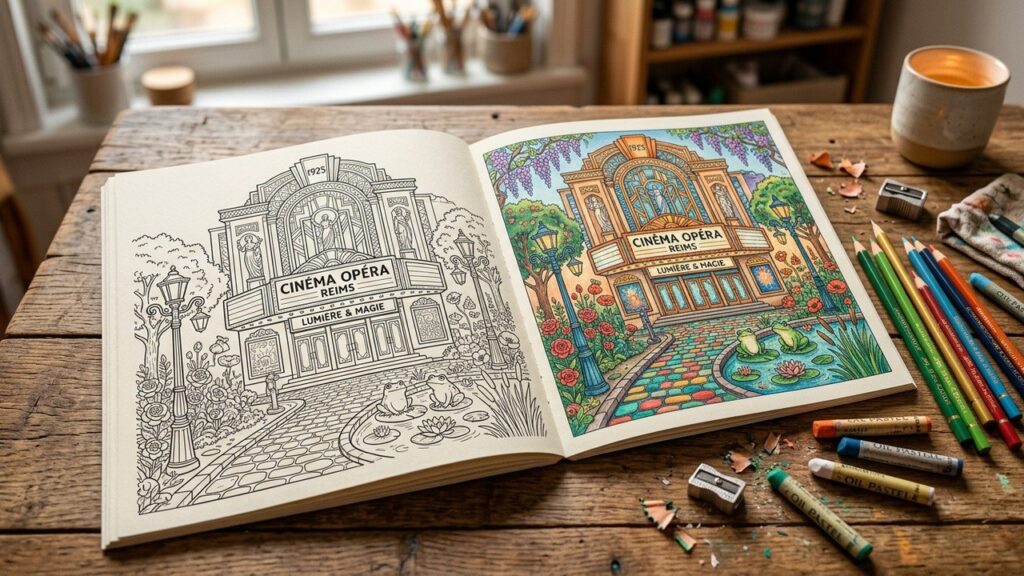 Découvrez Color&rsquo;Reims : Le Livre de Coloriage Art Déco Qui Sublime Reims