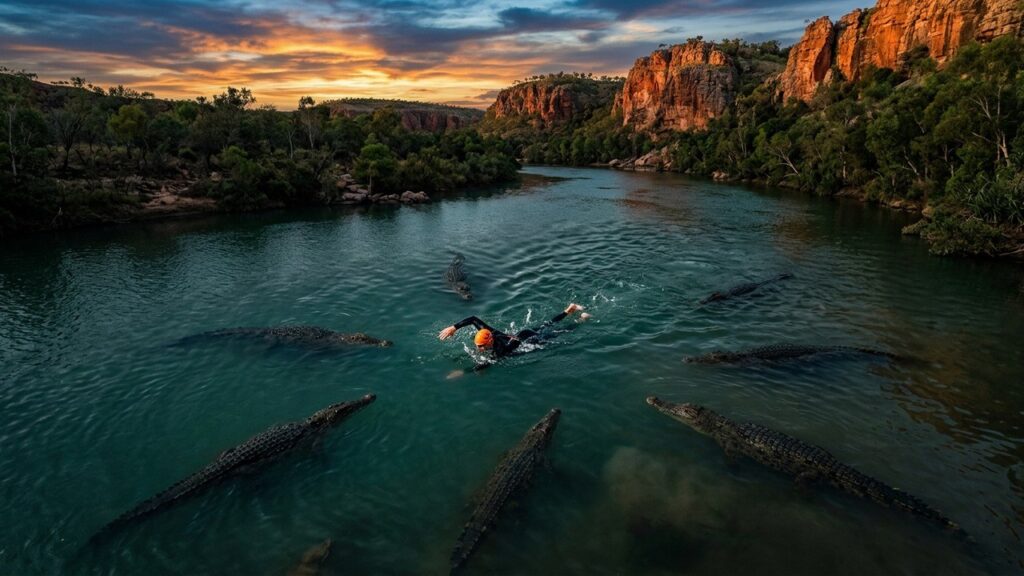 Défi Extrême : Nager 55 Km Dans Une Rivière Infestée De Crocodiles En Australie