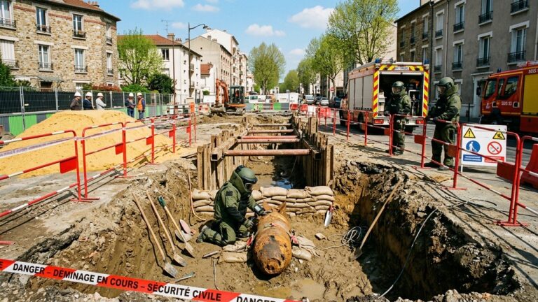 Déminage d&rsquo;une Bombe WWII à Colombes : Opération à Haut Risque Réussie