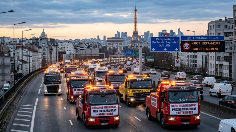 Dépanneurs en Colère : Manifestation sur le Périphérique Contre la Hausse des Carburants