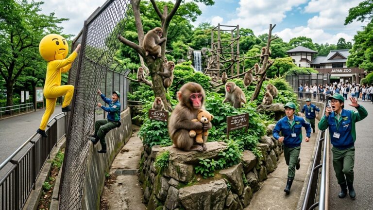 Deux Américains Arrêtés au Japon pour Intrusion dans l&rsquo;Enclos d&rsquo;un Macaque Star