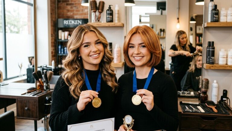 Deux Meilleures Apprenties de France en Coiffure à Gourdon