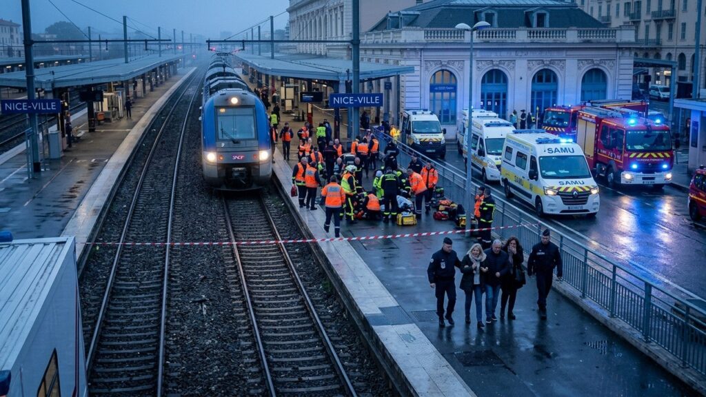 Drame à Nice : Une Femme de 54 Ans Happée par un Train en Gare