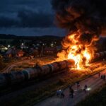 Drones Ukrainiens Touchent Train Propane à Koursk : Évacuations Massives