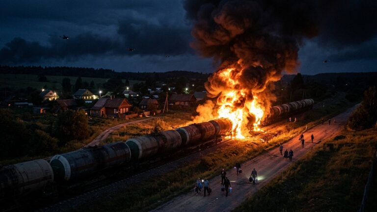 Drones Ukrainiens Touchent Train Propane à Koursk : Évacuations Massives