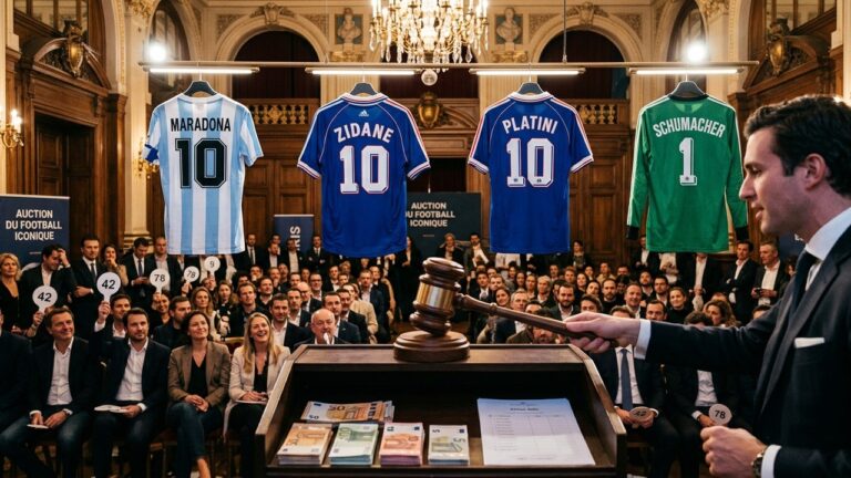 Enchères Explosives à Paris : Maillots Iconiques de Maradona, Zidane et Platini