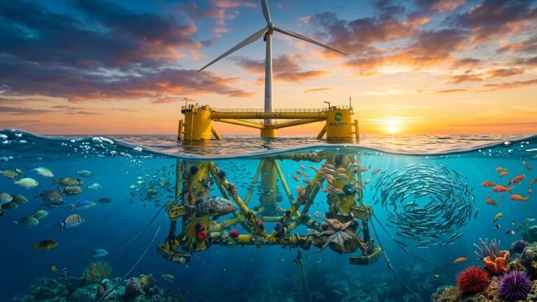 Éolienne Flottante : Nurserie Marine Innovante au Large du Barcarès