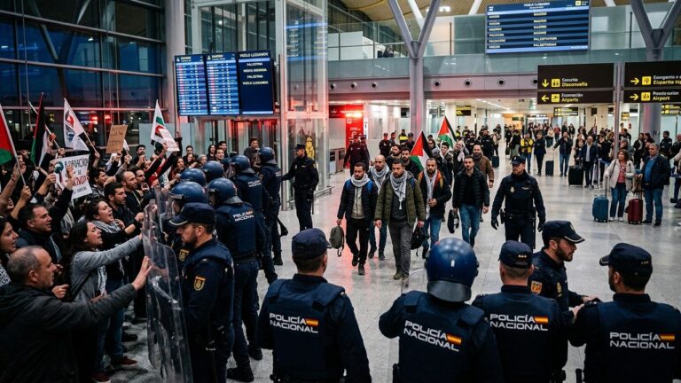 Espagne : Violents Heurts au Retour des Militants de la Flottille Gaza