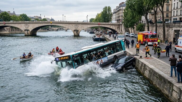 Essonne : Bus Plonge dans la Seine à Juvisy, Tous les Passagers Sauvés