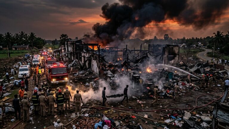 Explosion Dévastatrice en Usine de Pétards en Inde : Au Moins 20 Morts