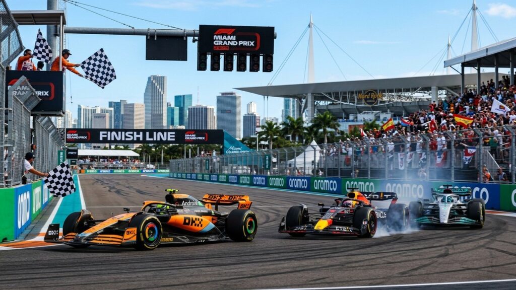 F1 Miami : Norris Domine le Sprint, Duel Intense Verstappen Hamilton