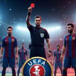 FC Barcelone Plainte Arbitres Après Élimination Champions- Craft response in exact XML format with title, meta, categories, and content.