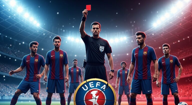 FC Barcelone Plainte Arbitres Après Élimination Champions- Craft response in exact XML format with title, meta, categories, and content.