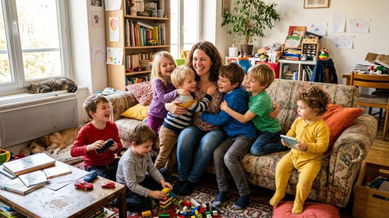 Flavie et ses Sept Enfants : Vie Quotidienne avec des Quadruplés