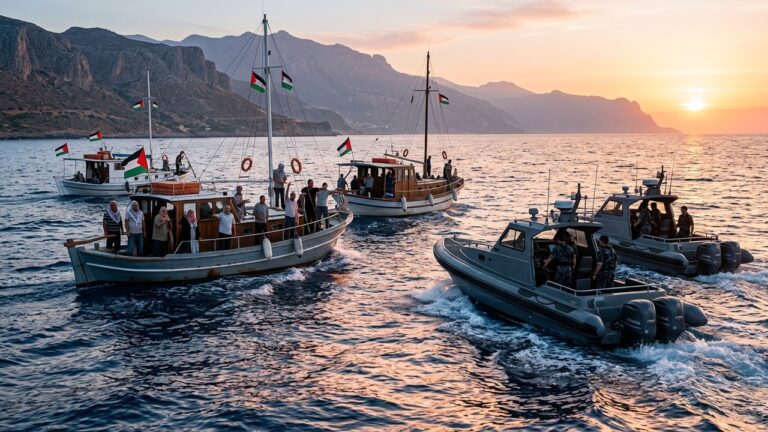 Flottille Gaza : 176 Militants DébarGenerating the blog articlequés en Crète par Israël