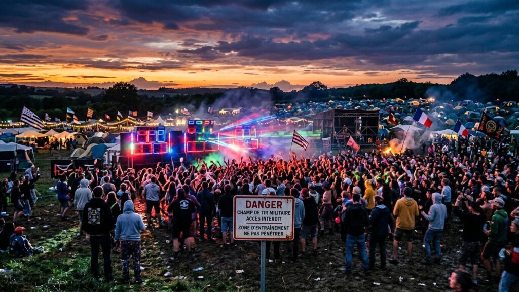 Free Party Géante près de Bourges : 30 000 Fêtards dans un Champ de Tir Militaire