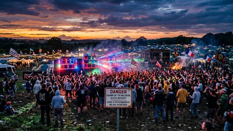 Free Party Géante près de Bourges : 30 000 Fêtards dans un Champ de Tir Militaire
