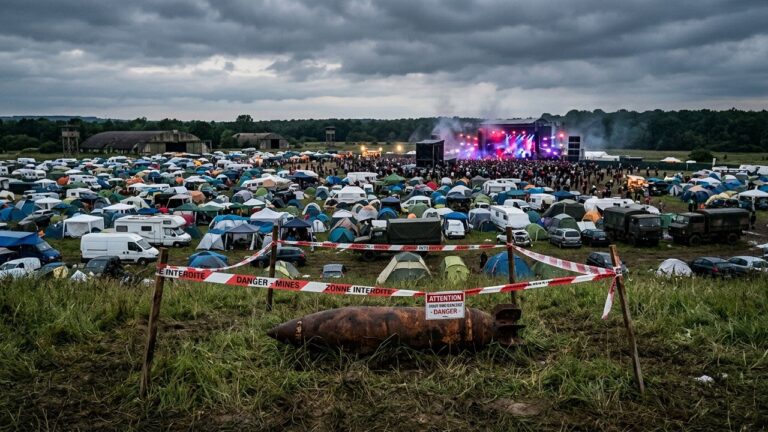 Free Party Géante près de Bourges : Obus Découvert sur Terrain Militaire