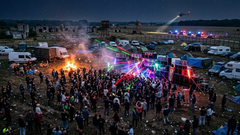 Free Party Illégale dans le Cher : 33 Blessés et Répression Massive