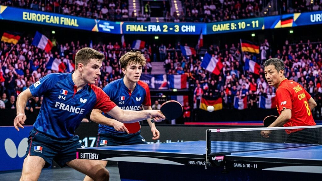 Frères Lebrun en Finale Ligue Champions Tennis Table