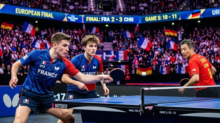 Frères Lebrun en Finale Ligue Champions Tennis Table