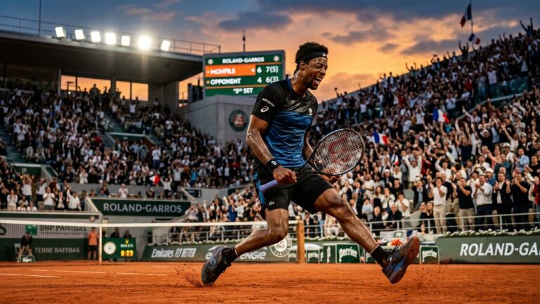 Gaël Monfils : Adieu Émouvant à Roland-Garros Après un Combat Épique
