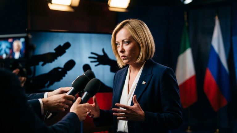 Giorgia Meloni Visée par Insultes Virulentes à la TV Russe