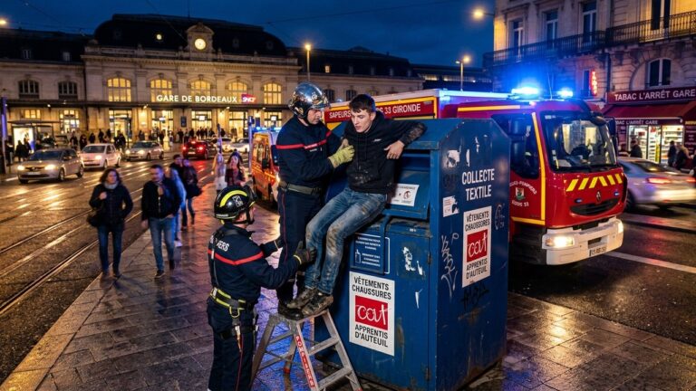 Gironde : Jeune Homme Secouru Après Une Chute Dans Un Conteneur À Vêtements