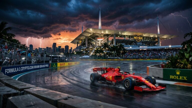 GP Miami F1 2026 : Course Avancée pour Éviter Orages et Foudre