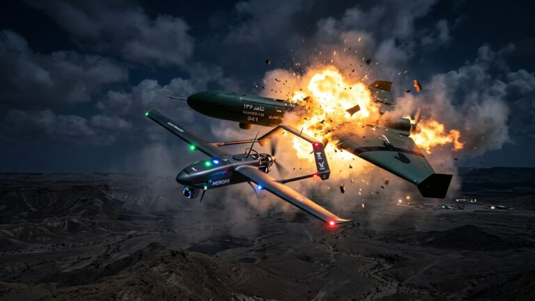 Guerre en Iran : Drones Merops Protègent les Troupes Américaines