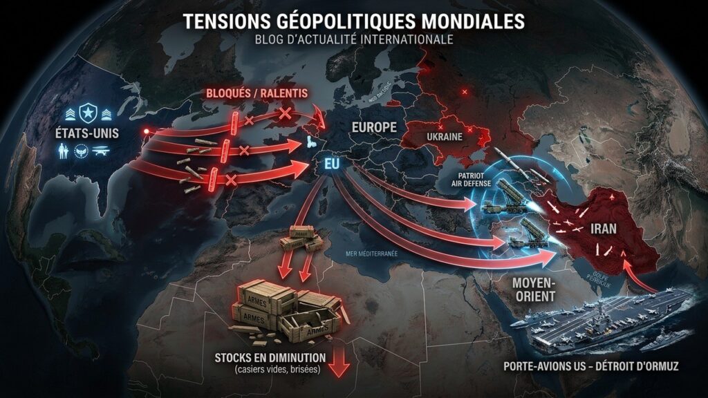 Guerre en Iran : Retards d&rsquo;Armes Américaines en Europe Imminents