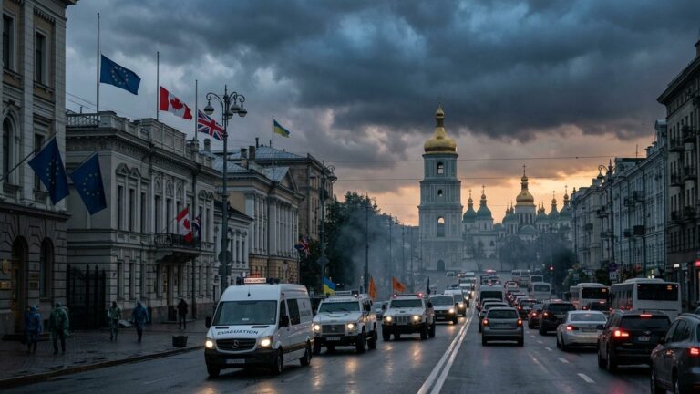 Guerre Ukraine : Russie Demande Évacuation Ambassades Kiev