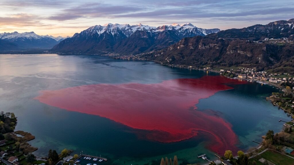 Haute-Savoie : Une Nappe Rouge Géante Recouvre le Lac Léman