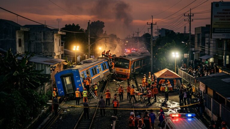 Indonésie : Collision de Trains Près de Jakarta, 14 Morts