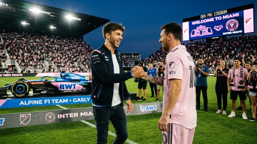 Isack Hadjar Rencontre Lionel Messi Avant Match MLS