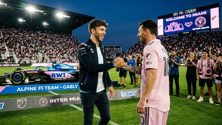 Isack Hadjar Rencontre Lionel Messi Avant Match MLS