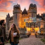 Jeune Couple Sauve Château XIIe Siècle avec Jeu Vidéo