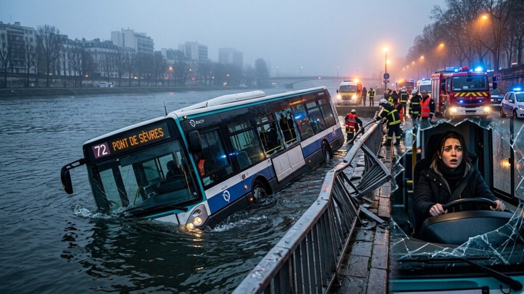 Juvisy : Jeune Conductrice Confond Pédales et Précipite Bus dans Seine