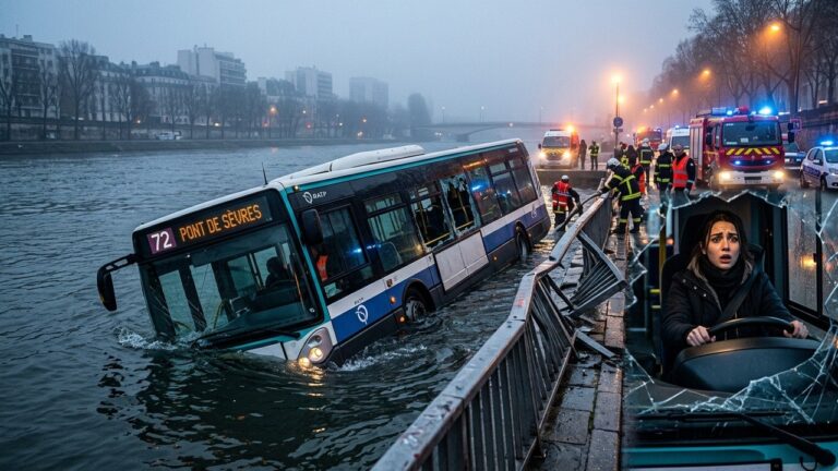 Juvisy : Jeune Conductrice Confond Pédales et Précipite Bus dans Seine