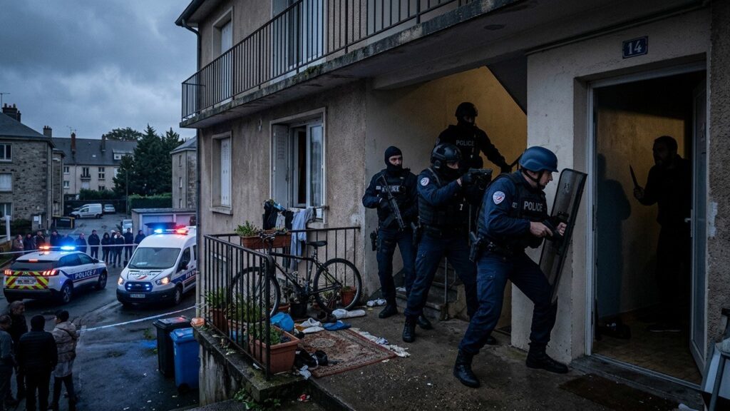 Le Mans : Homme Agresse un Policier au Couteau, Les Forces de l&rsquo;Ordre Ripostent