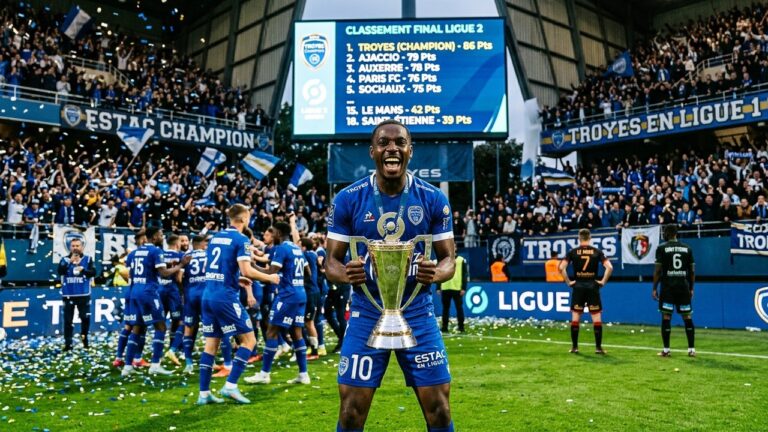 Ligue 2 : Troyes Sacré Champion, Le Mans et Saint-Étienne Sous Pression