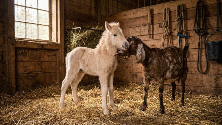 L&rsquo;Incroyable Histoire de Qlor : Un Poulain Orphelin Adopté par une Chèvre