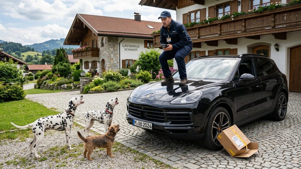 Livreur Absous Après Avoir Abîmé une Porsche en Fuyant des Chiens
