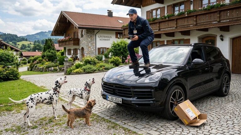 Livreur Absous Après Avoir Abîmé une Porsche en Fuyant des Chiens