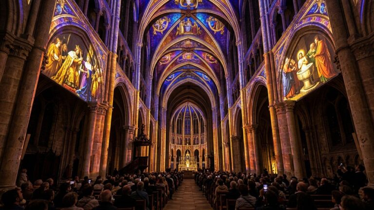 L’Odyssée Céleste à Reims : Un Spectacle Son et Lumière Époustouflant à la Basilique Saint-Remi