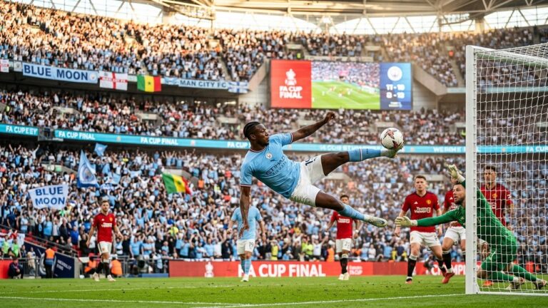 Manchester City Sacre en FA Cup Grâce à un Somptueux Madjer de Semenyo