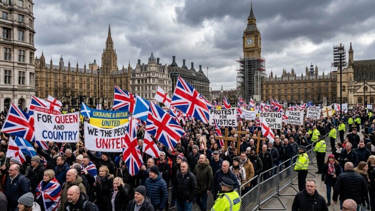 Manifestation à Londres : Extrême Droite Mobilisée Contre l&rsquo;Immigration